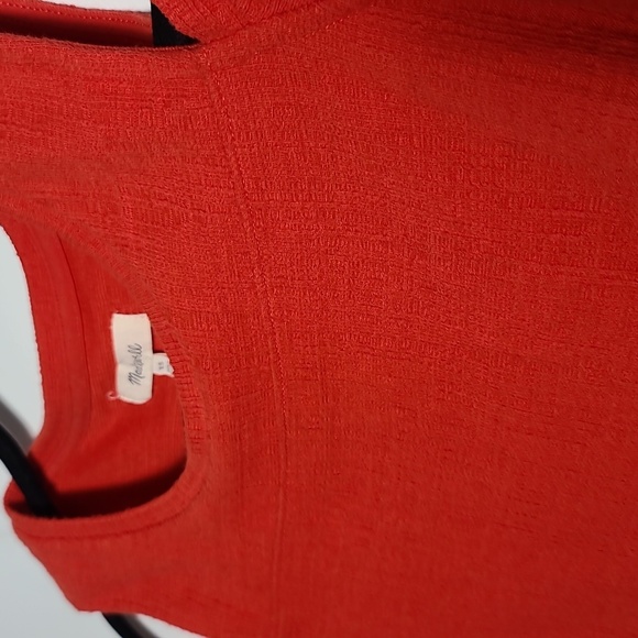 MADEWELL Cold Shoulder Skylark Cotton Blend Red Swing Top Size XS - Picture 8 of 13